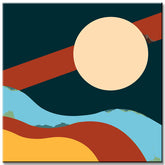 Painting by Numbers Art Horizon Yellow Sun